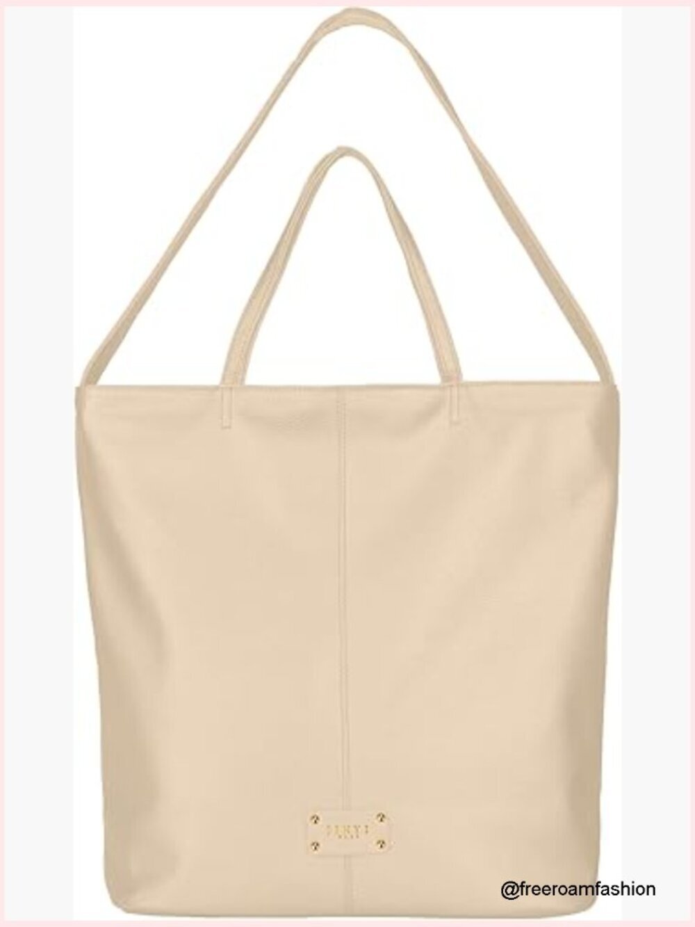 Large PU Leather Tote Bag with Zipper, Shoulder Strap, Multiple Pockets